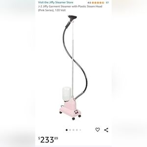 J-2 Jiffy Garment Steamer with Plastic Steam Head (Pink)
